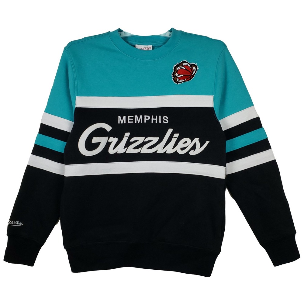 Memphis Grizzlies Mitchell & Ness NBA Small Sweatshirt Script Logo Black NWT